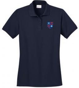 Ladies Ring Spun Pique Polo, Deep Navy